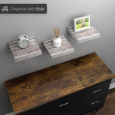 Rustic Floating Square Shelves (3 Pack)